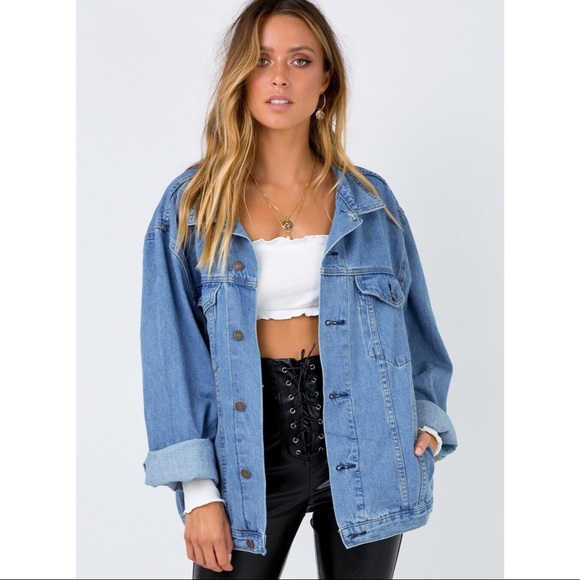 princess polly black denim jacket